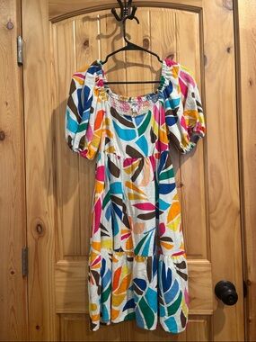 Tabitha Brown X Target Multicolor Leaf-Print Puff Sleeve Casual Dress